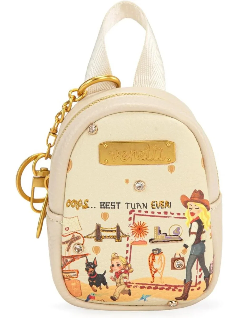 Cityscape Coin Pouch Keychain | Cute Change Purse for Coins & Small Essentials